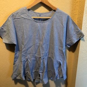 Chambray peplum top M/L